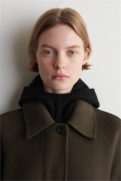 Ребристый шарф с капюшоном из шерсти и кашемира 1297427001