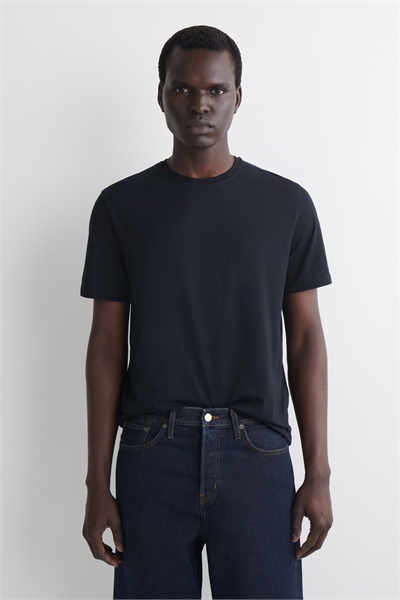 Хлопковые футболки с вырезом под горло в количестве 3 штук 1294699001