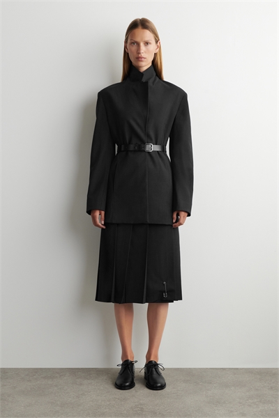 Блейзер из шерстяного микса с поясом 1316013001