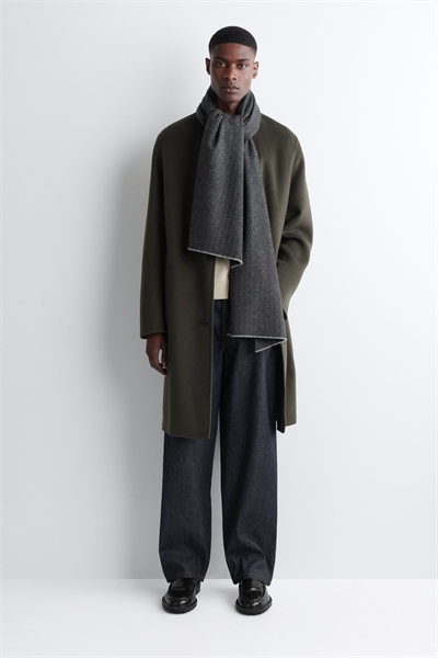 Шарф из шерсти и кашемира в елочку 1322175001