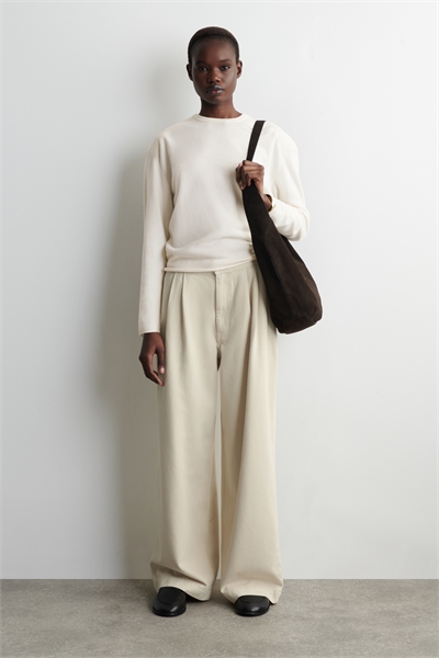 ПЛИССИРОВАННЫЕ ДЖИНСОВЫЕ БРЮКИ С ШИРОКИМИ ШТАНИНАМИ 1329600002