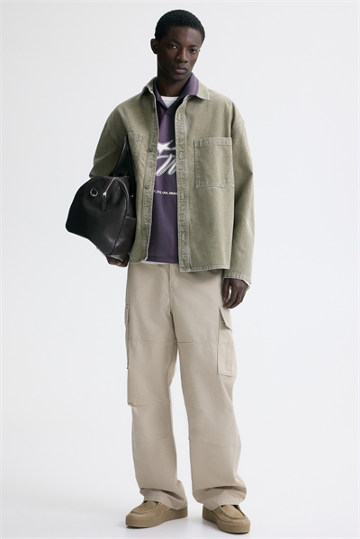 Хлопковые брюки-карго с расслабленной посадкой 1316423003