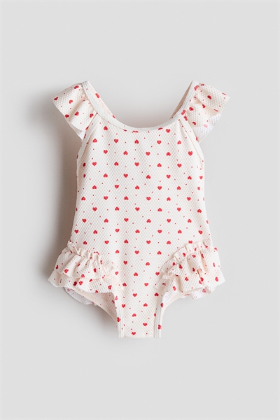 Купальник с отделкой воланами 1265427005