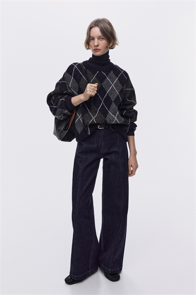 Широкие высокие джинсы 1314623002