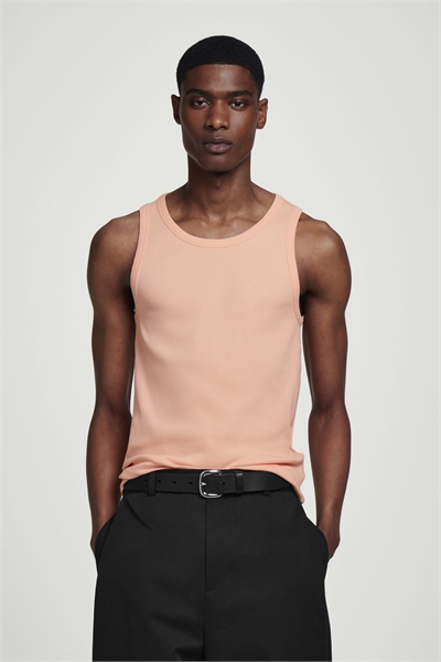 Тонкая хлопковая майка с ребристой поверхностью 1150895008