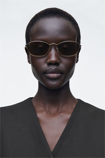 Солнцезащитные очки кошачий глаз в тонкой оправе 1221829003