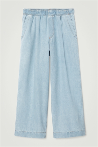 Джинсовые брюки с эластичным кропом 1231210002