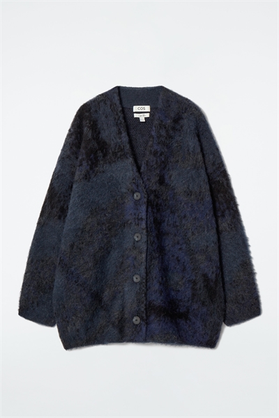 Жаккардовый кардиган из альпаки 1255845001