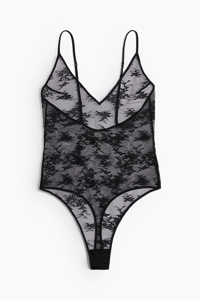 Кружевное боди стринги 1239868001