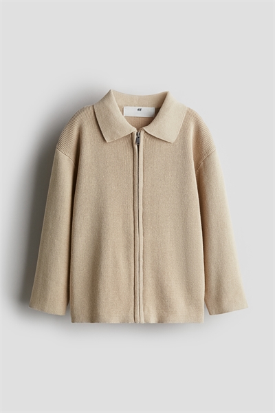 Кардиган на молнии с ребристой вязкой 1251750001