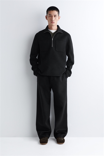 Брюки с прямыми ногами из шерсти с двойной отделкой 1310284004