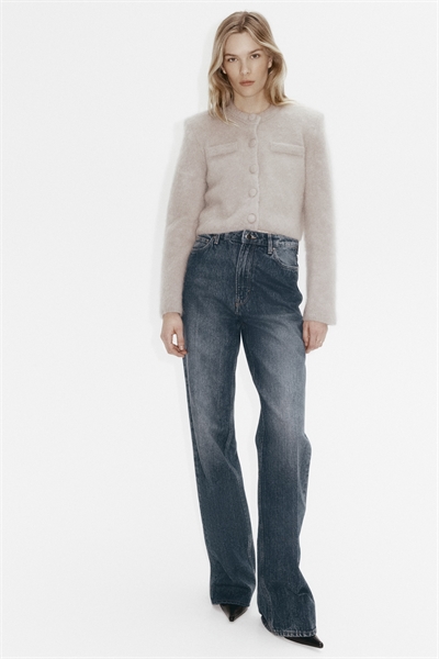 Кардиган с подплечниками из мохерового бленда 1323527002