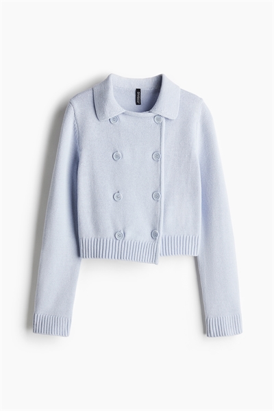 Двубортный кардиган из тонкой вязки 1262835002