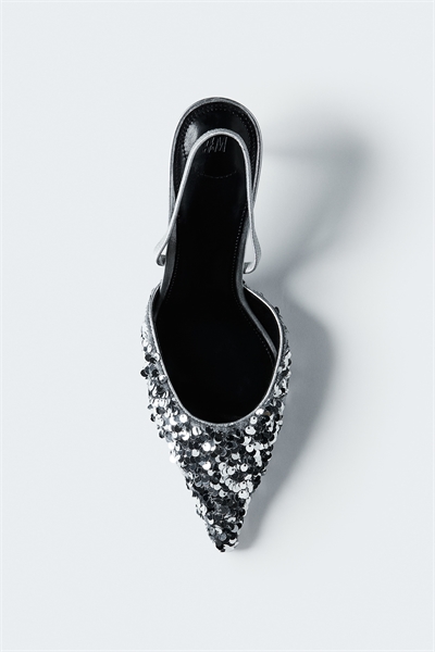 Туфли на каблуке с пайетками 1249063002