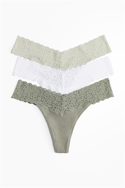 Кружевные трусы стринги в упаковке из 3 штук 0952765092