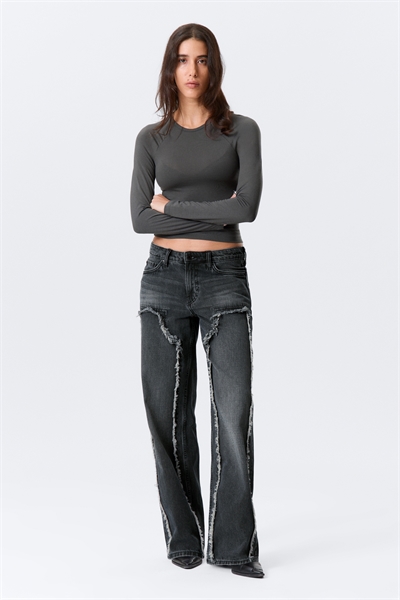 Джинсы Ample Frayed Low Rise Loose Wide Leg 1314775003