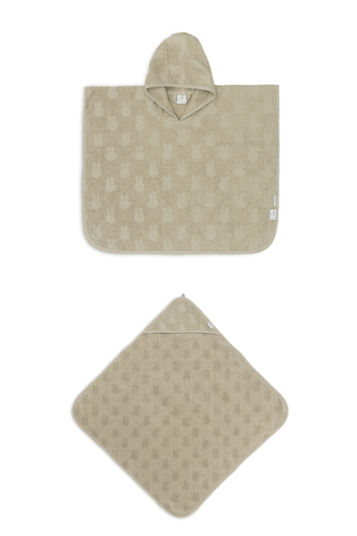 Махровый комплект полотенец - полотенце с капюшоном и пончо для купания артикул 1217227002