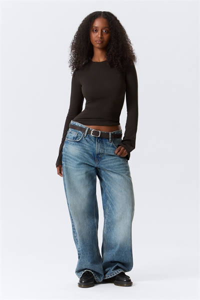 Хлопковый топ с длинными рукавами 1259115003