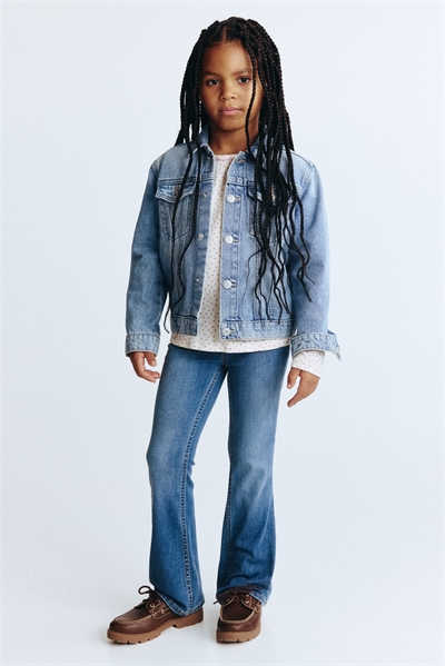 Джинсы с расклешенными штанинами из суперстрейча 1228540012