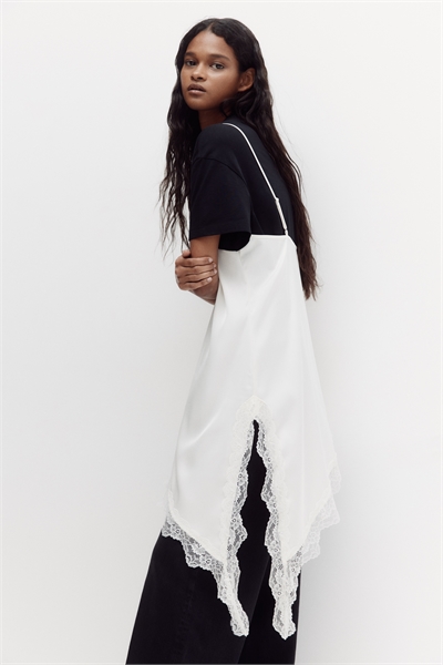 Платье из атласа с кружевной отделкой 1331167003