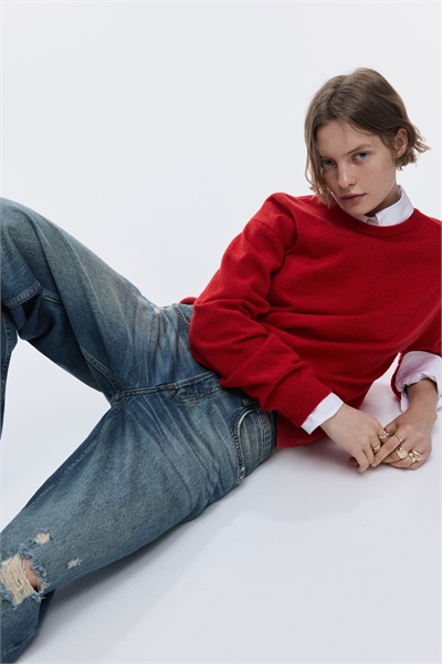 Джинсы с широкой штаниной и зауженной талией 1331324001