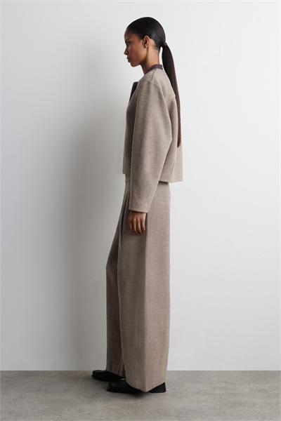 Брюки с бочкообразными ногами из вареной шерсти 1339071001