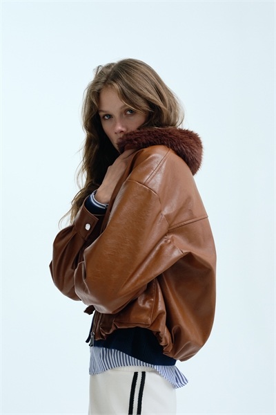 Куртка с пушистым воротником 1309693002