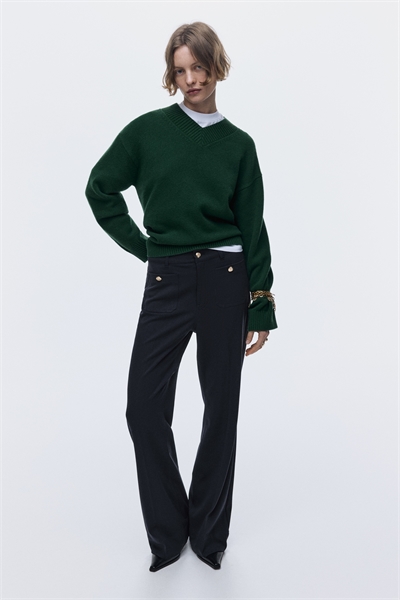 Расклешенные брюки из саржи 1314940002