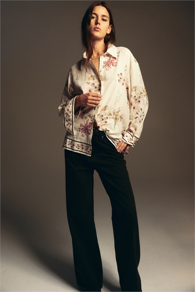 Рубашка из льняного бленда 1316504001