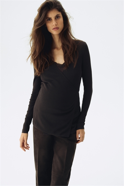 Кардиган MAMA с ребристой вязкой 1321554001