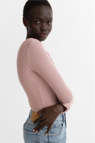 Ребристый топ из хлопкового бленда 1322592004