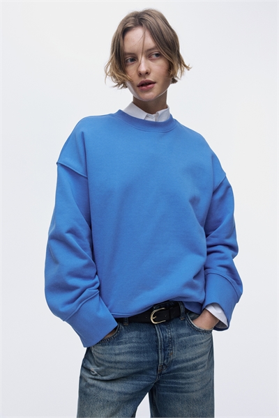 Толстовка из хлопка в стиле оверсайз 1323114005