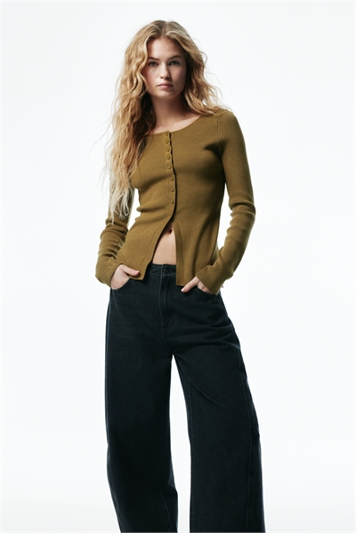 Кардиган из ребристого трикотажа 1326931003