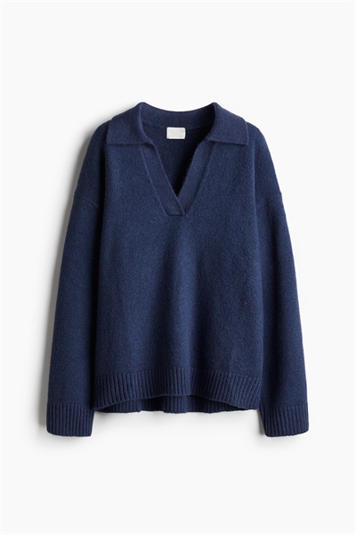 Джемпер с воротником из тонкой вязки 1093199016