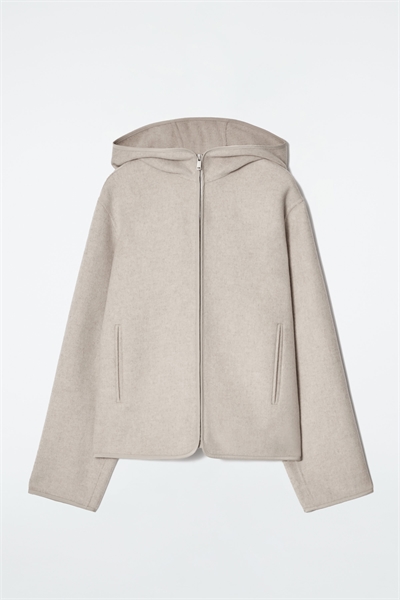 Шерстяной жакет с капюшоном и двойной подкладкой 1264582002