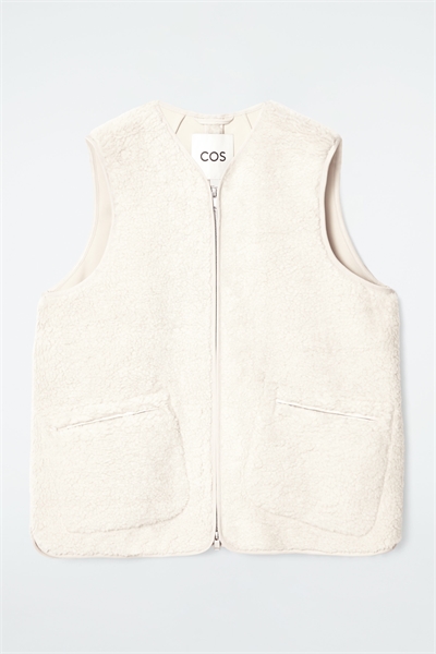 Оверсайз жилет из искусственной овчины 1268116001