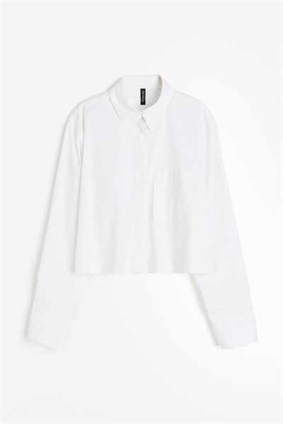 Короткая блузка из поплина 1202788002