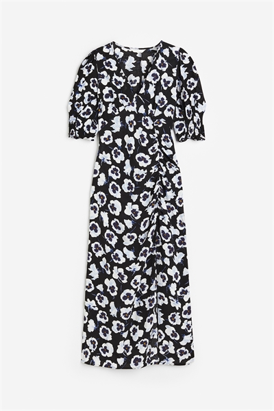 Платье из крепа с пышными рукавами 1088419005