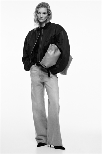 Джинсы с широкой высокой талией артикул 1222670043