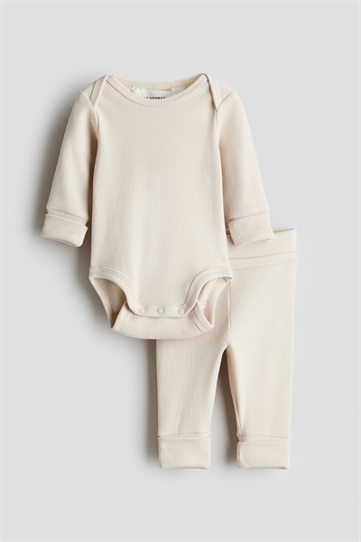 Комплект из 2 частей из хлопка пима артикул 1284613004