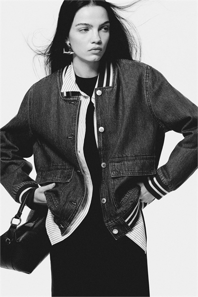 Джинсовая бейсбольная куртка 1315729001