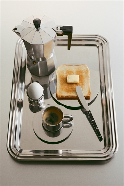 Чашка и блюдце для эспрессо из нержавеющей стали артикул 1313399001