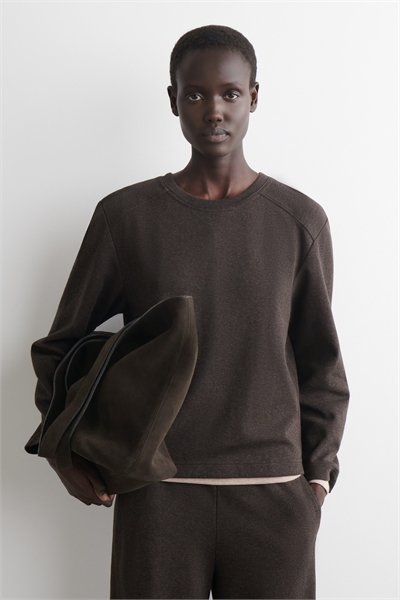 Хлопковый топ с длинными рукавами артикул 1320512001