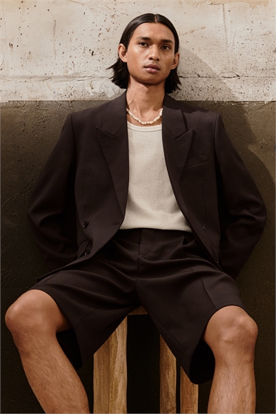 Двубортный блейзер Relaxed Fit артикул 1274628002