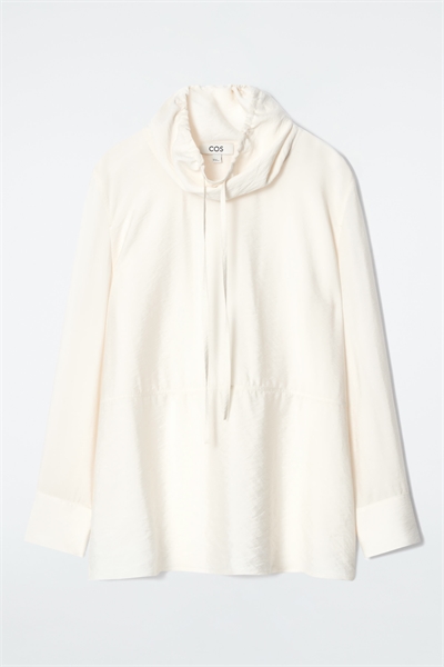 Блузка с высоким воротником на завязках артикул 1266106002