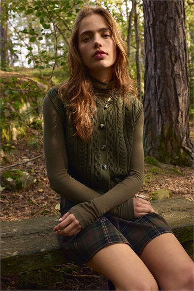 Трикотажный жилет с узором 1305699001