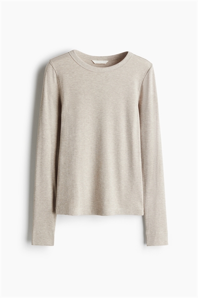 Футболка лонгслив в рубчик артикул 0999727039