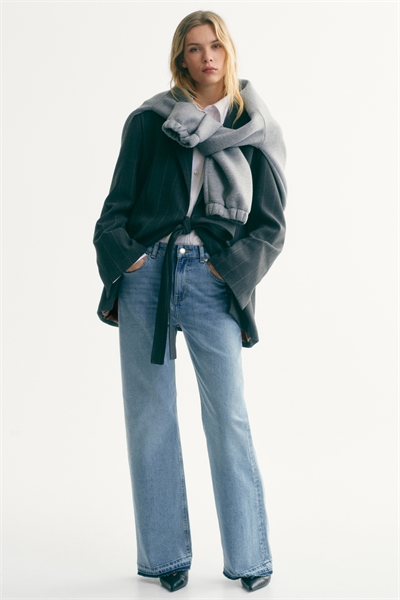 Джинсы с широкой высокой талией артикул 1045459067