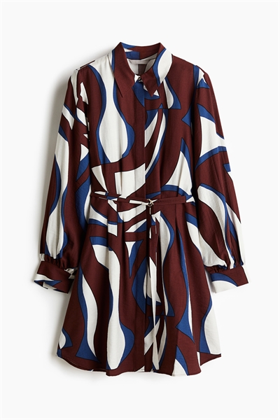 Платье-рубашка с поясом артикул 1240734002