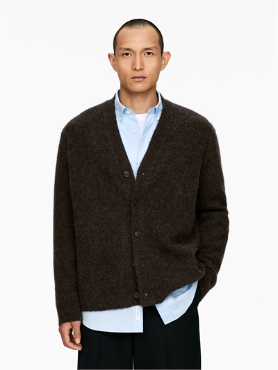 Кардиган из смеси шерсти и альпаки артикул 1246815006